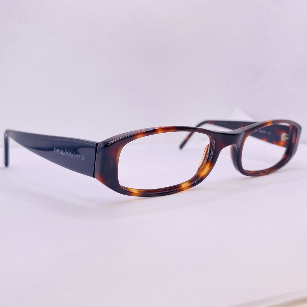 Emporio Armani Vintage Eyeglasses Frames Italy 566 275 50-18-135 Tortoise Amber
